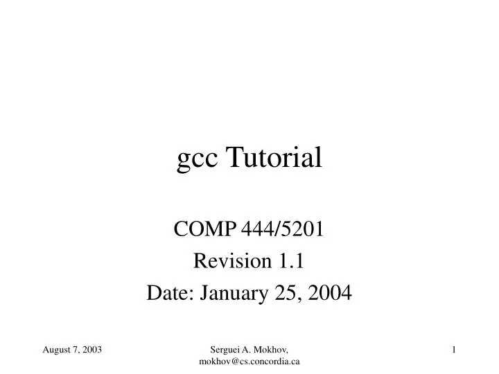 gcc tutorial