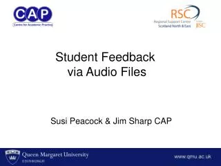 Susi Peacock &amp; Jim Sharp CAP