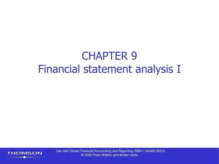 chapter 9 financial statement analysis i