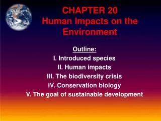 CHAPTER 20 Human Impacts on the Environment