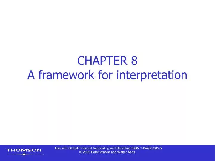 chapter 8 a framework for interpretation