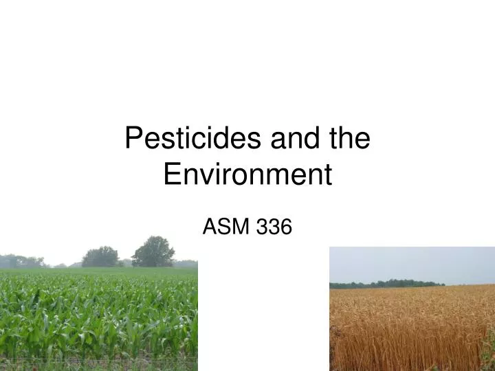 pesticides and the environment