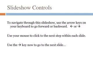 Slideshow Controls