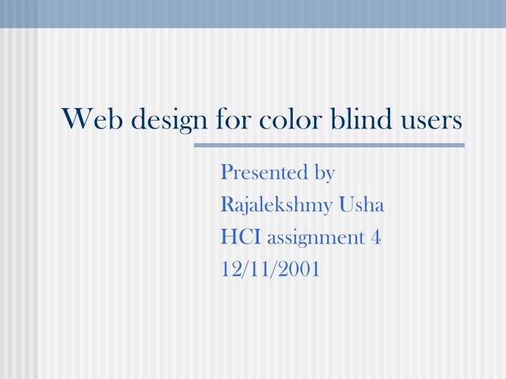 web design for color blind users