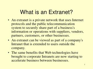 What is an Extranet?