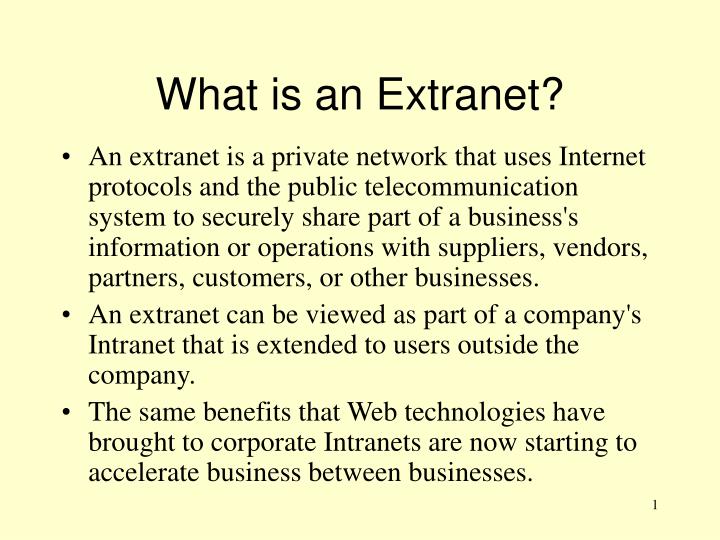 what is an extranet