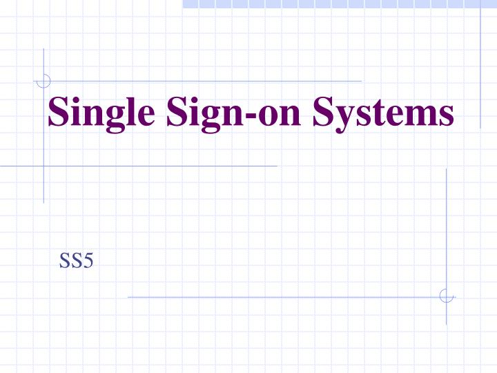 single sign on systems