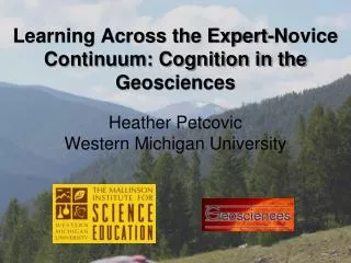 Learning Across the Expert-Novice Continuum: Cognition in the Geosciences
