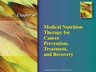Medical Nutrition Therapy for Cancer Prevention, Treatment, and Recovery