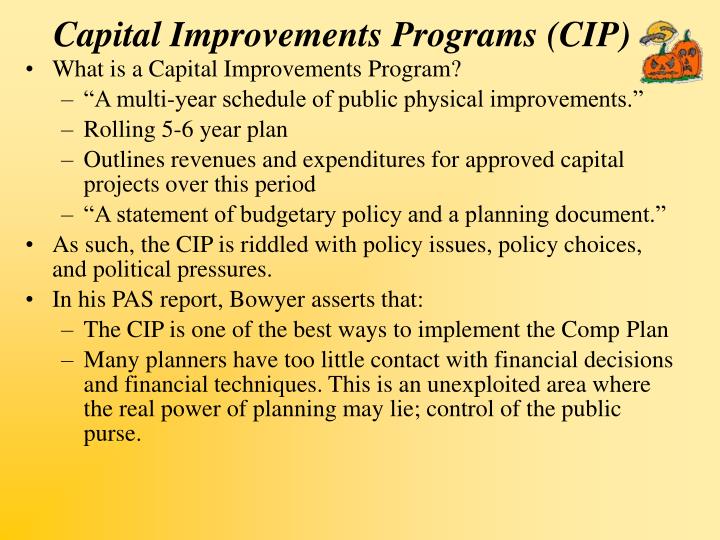 capital improvements programs cip