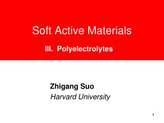 Soft Active Materials