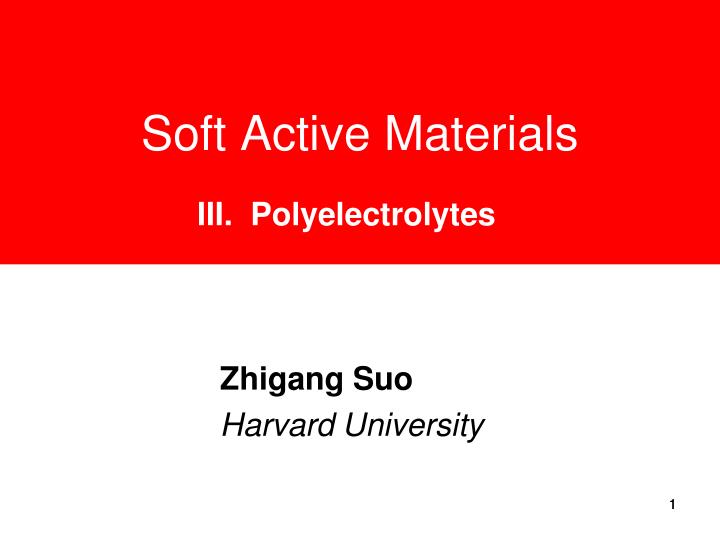 soft active materials