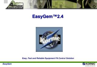 EasyGem ™2.4 Technology Summary for SECS Communication