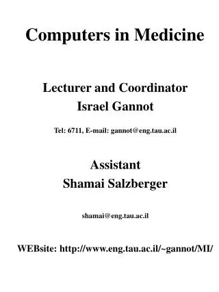Computers in Medicine