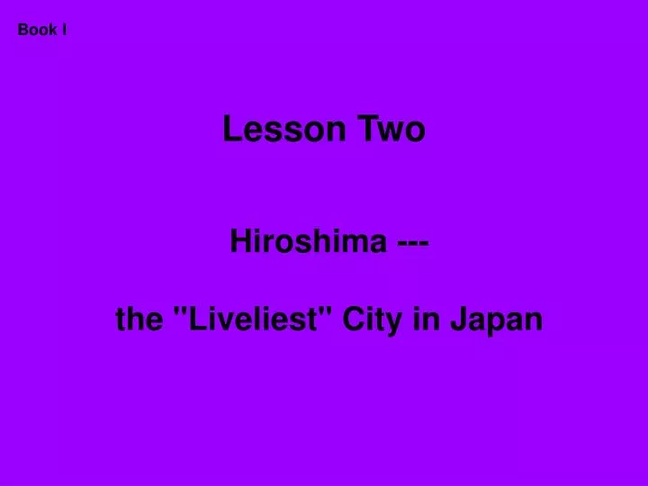 lesson two