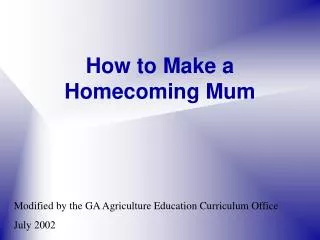 How to Make a Homecoming Mum