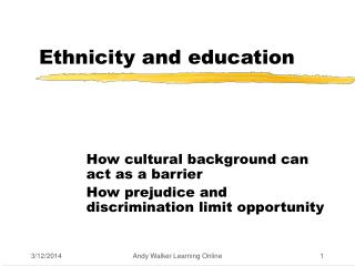 Ethnicity and education