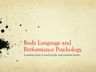 Body Language and Performance Psychology