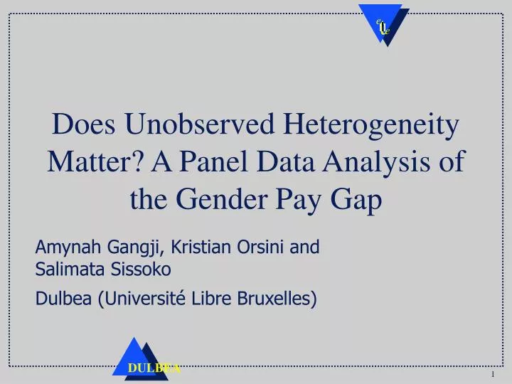 does unobserved heterogeneity matter a panel data analysis of the gender pay gap