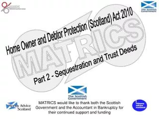 Part 2 - Sequestration and Trust Deeds