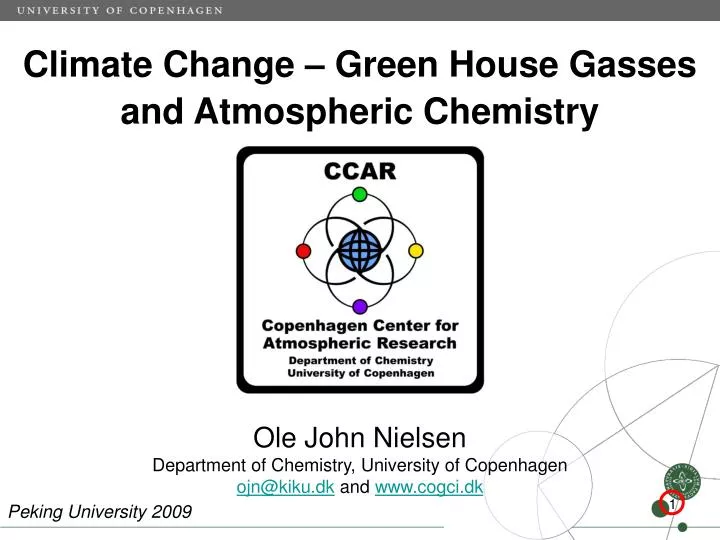 climate change green house gasses and atmospheric chemistry