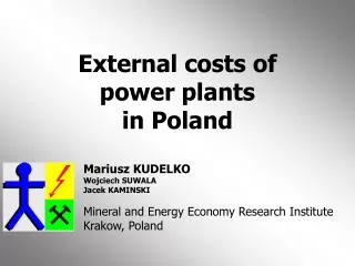 External costs of power plants in Poland