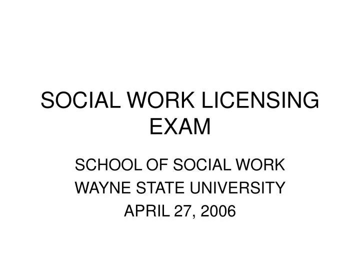 social work licensing exam