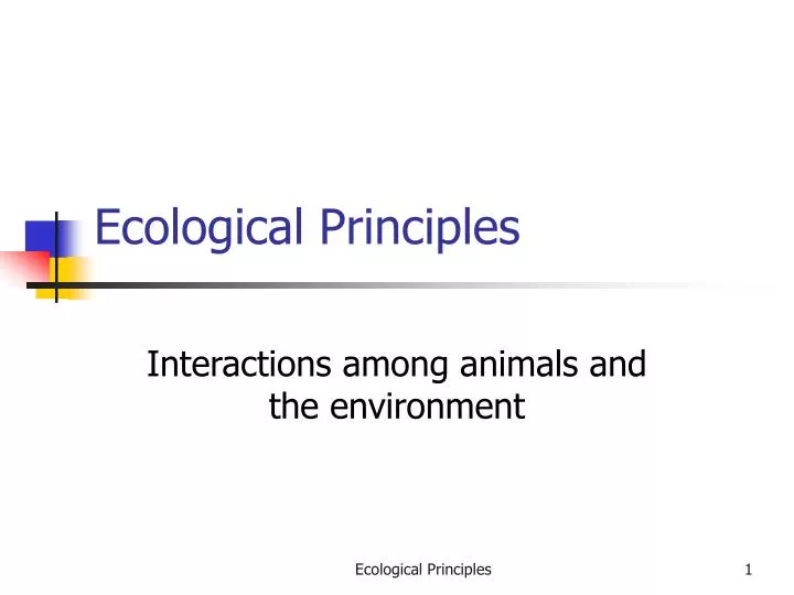 ecological principles