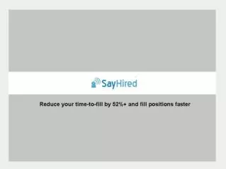 SayHired - From job description to top candidates in 2 minutes