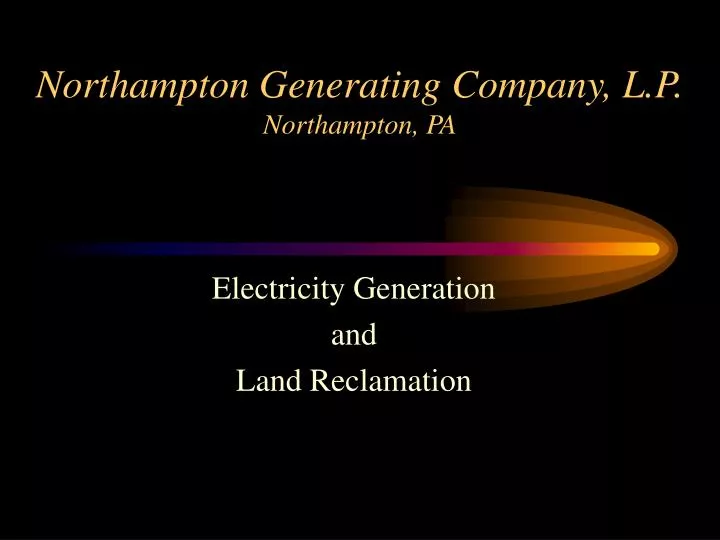 northampton generating company l p northampton pa