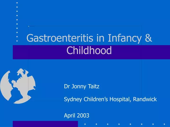gastroenteritis in infancy childhood
