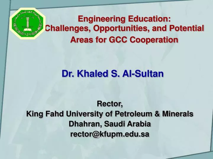 engineering education challenges opportunities and potential areas for gcc cooperation