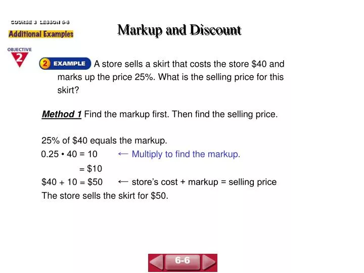 markup and discount