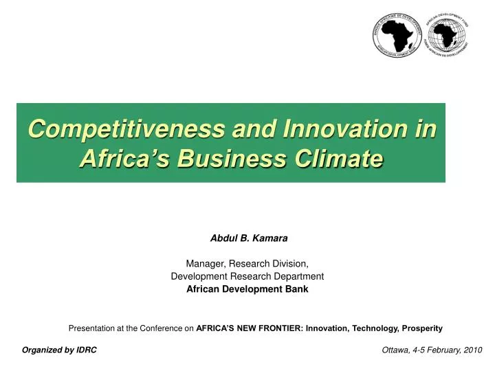 competitiveness and innovation in africa s business climate