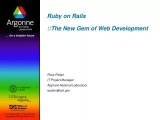 Ruby on Rails ::The New Gem of Web Development