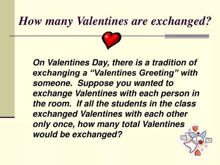 how many valentines are exchanged