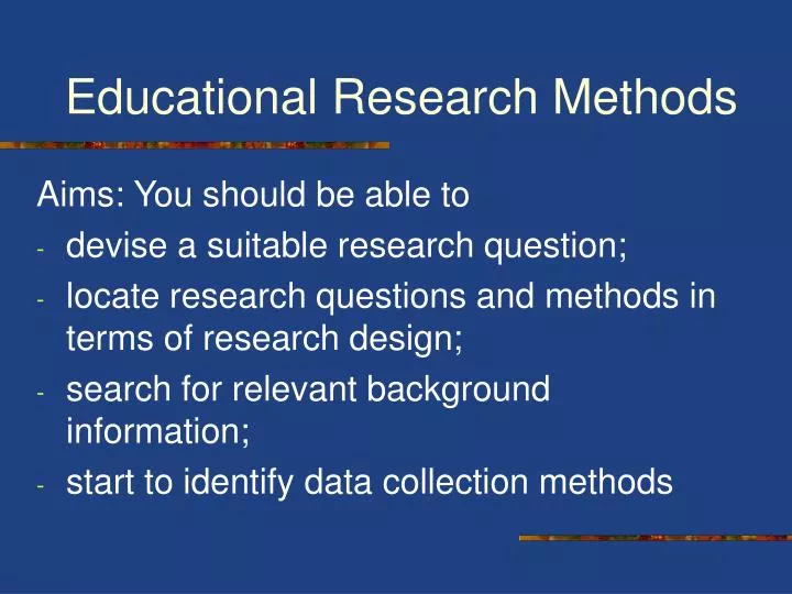 educational research methods