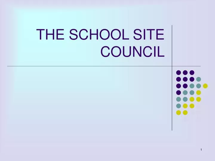 the school site council