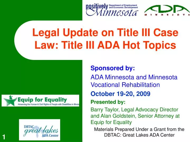 legal update on title iii case law title iii ada hot topics