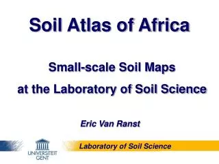 Small-scale Soil Maps at the Laboratory of Soil Science
