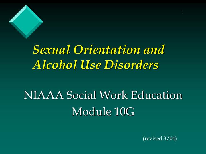 sexual orientation and alcohol use disorders