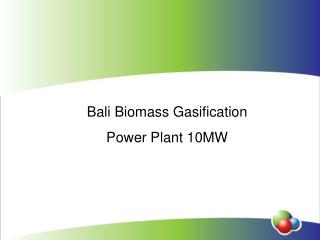 Bali Biomass Gasification Power Plant 10MW