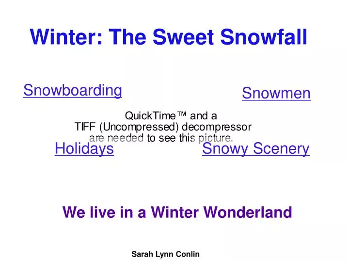winter the sweet snowfall