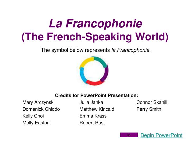 la francophonie the french speaking world