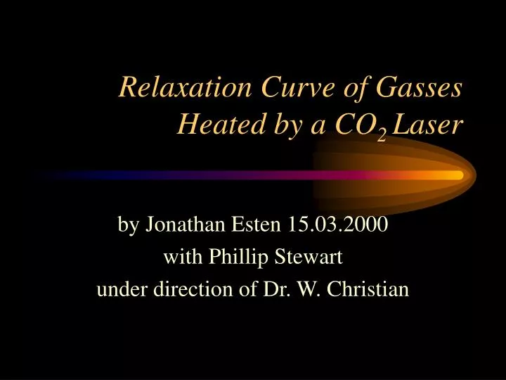 relaxation curve of gasses heated by a co 2 laser