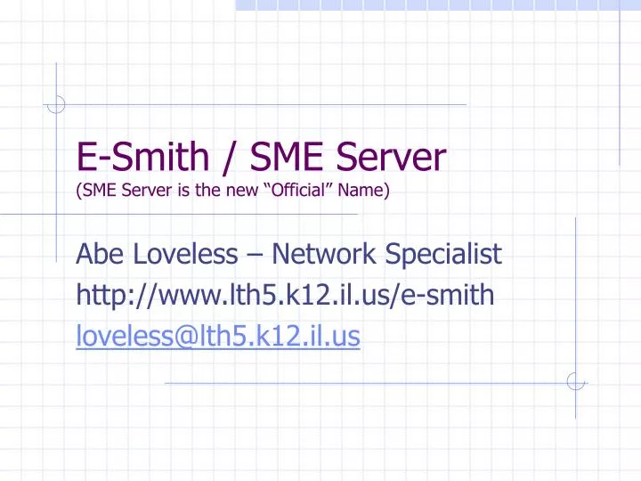 e smith sme server sme server is the new official name