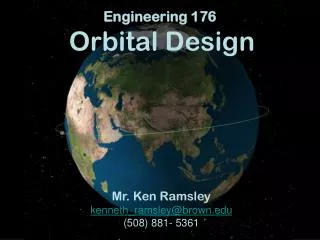 Engineering 176 Orbital Design