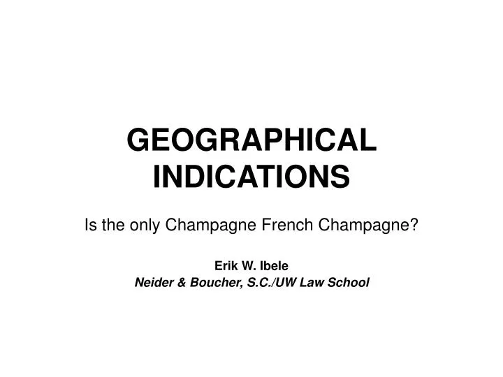 geographical indications