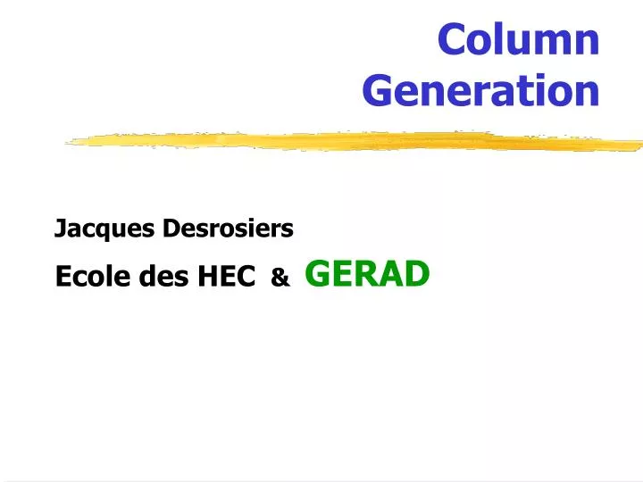 column generation