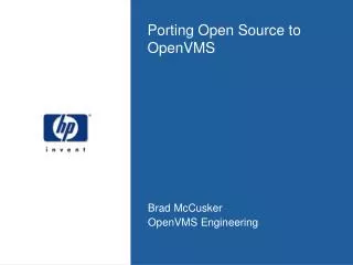 Porting Open Source to OpenVMS